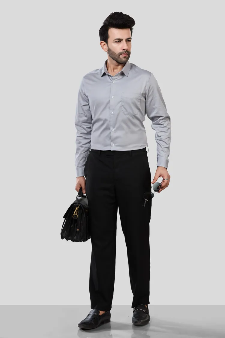 Jonesburg Men's Solid Slim Fit Formal Shirt