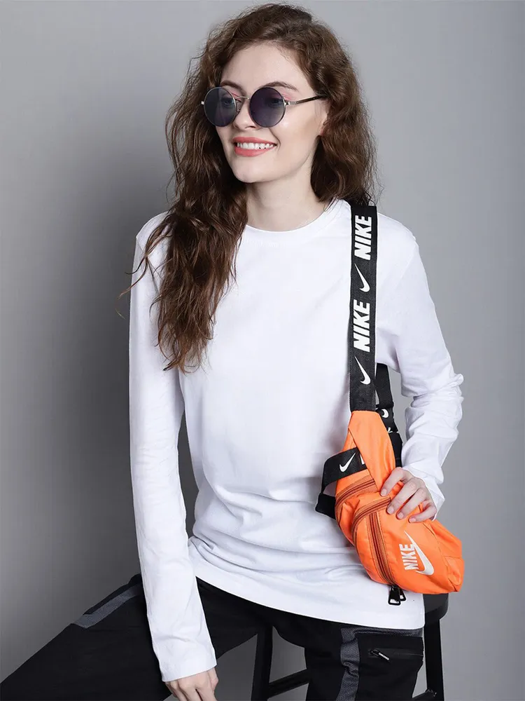 White Plain Full Sleeve Regular Fit T-Shirt