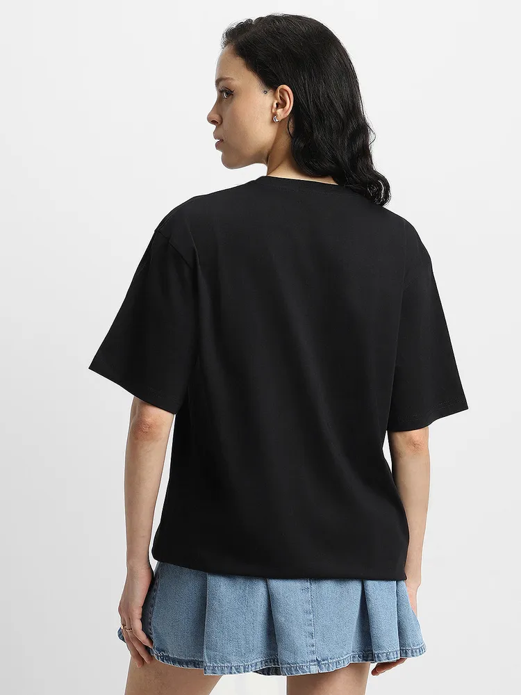Black Plain Oversized T-Shirt