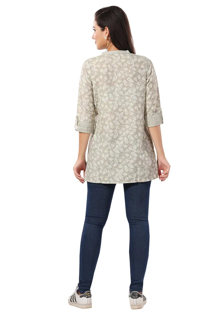 Pretty Pastel Rayon Short Kurti Tunic Top