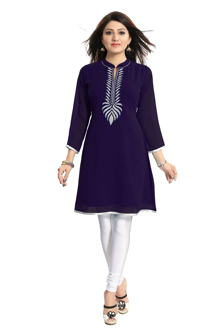 The Beaded Tunic create the new style statement in Blue Color