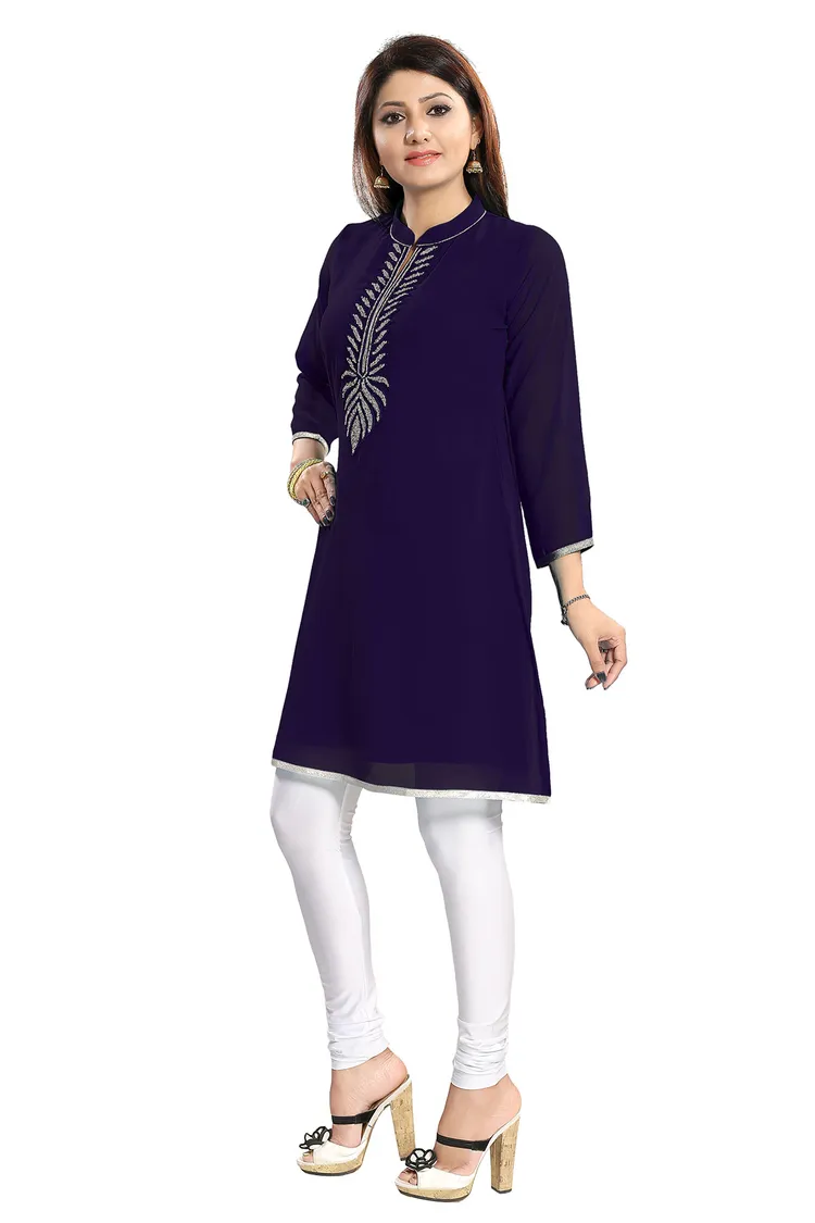 The Beaded Tunic create the new style statement in Blue Color