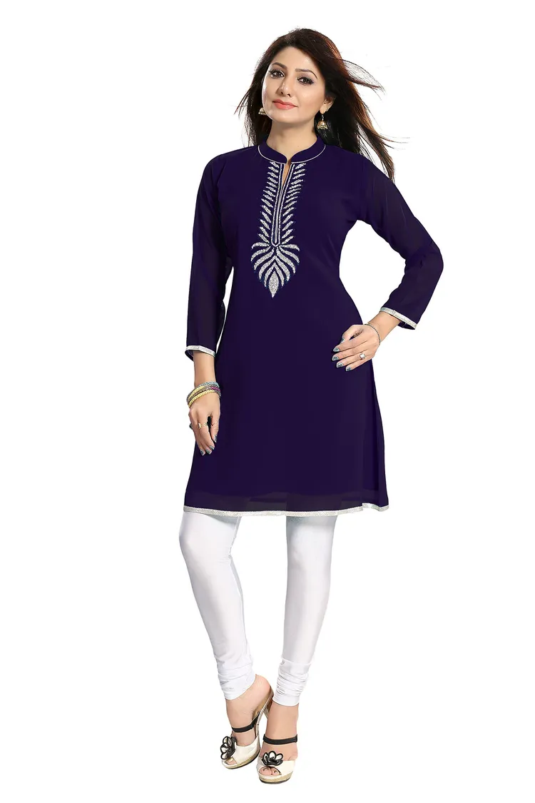 The Beaded Tunic create the new style statement in Blue Color