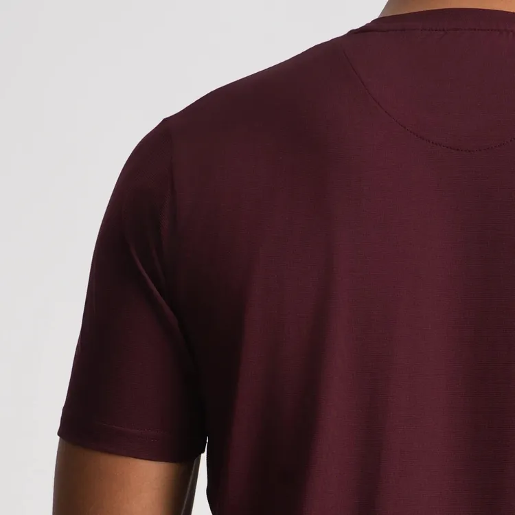 RELAXED FINE LINE TSHIRT MAROON
