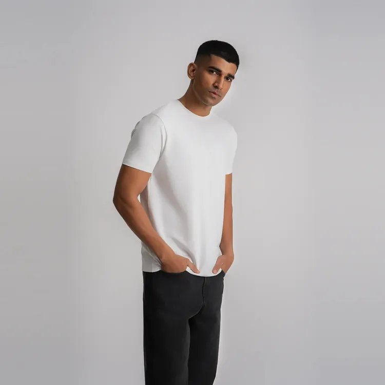 RELAXED FINE LINE TSHIRT WHITE