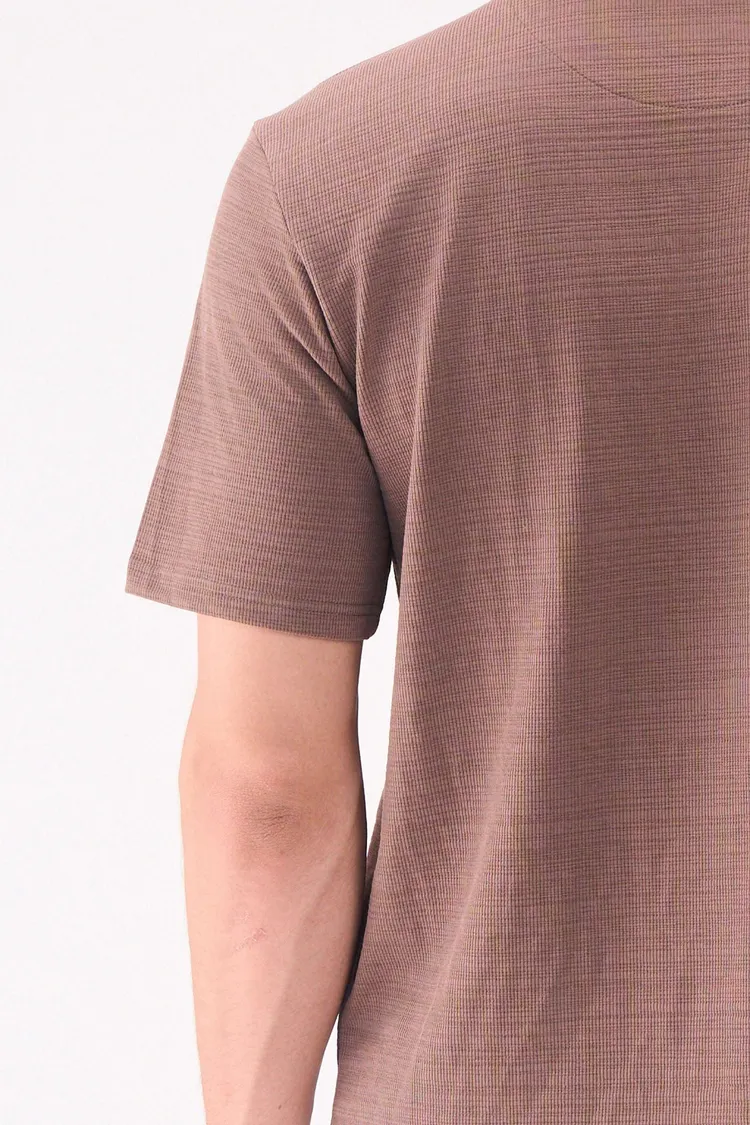 TEXTURED JACQUARD TSHIRT