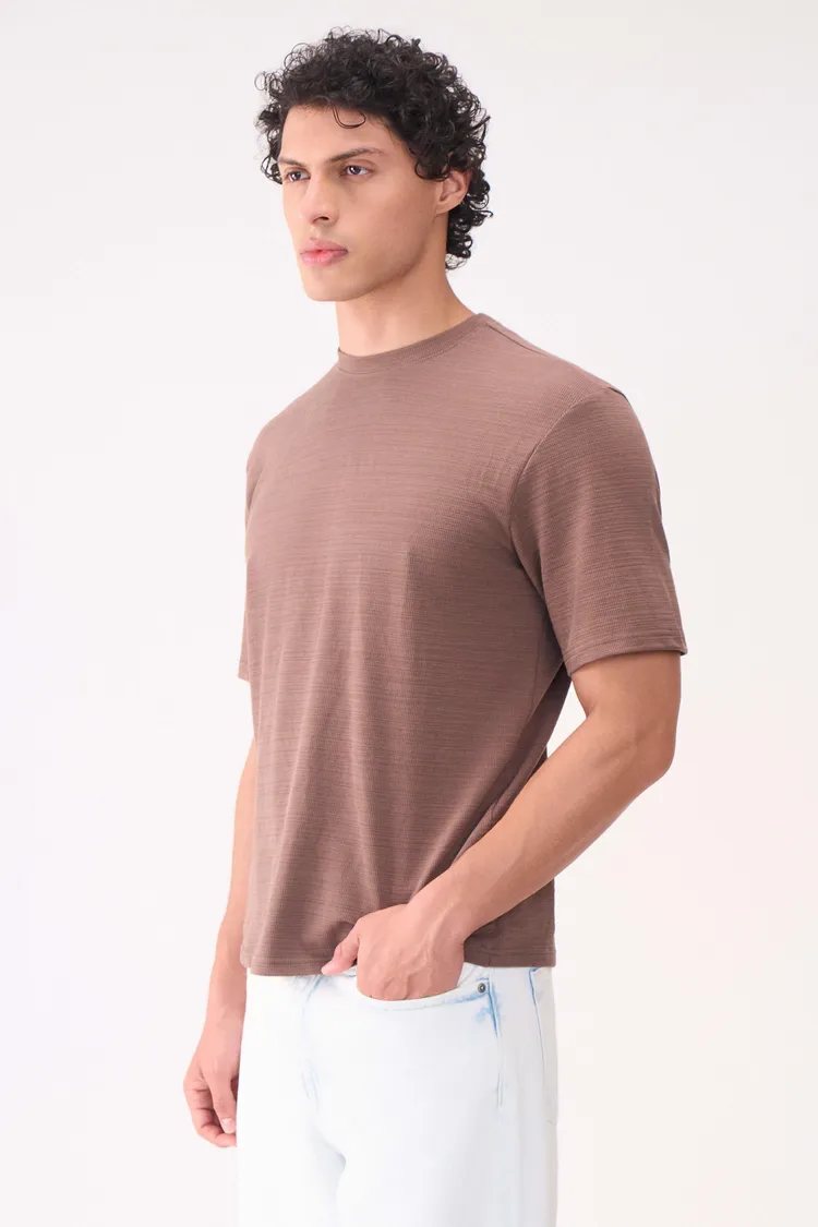 TEXTURED JACQUARD TSHIRT