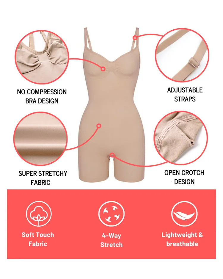 Mid-Thigh Bodysuit Shapewear