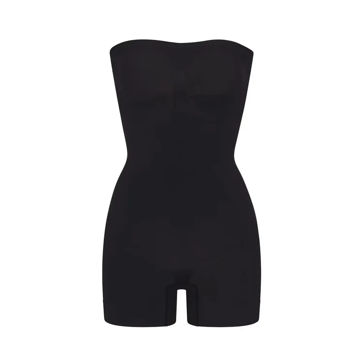 ANTI-GRAVITY Strapless mid-thigh bodysuit shaper
