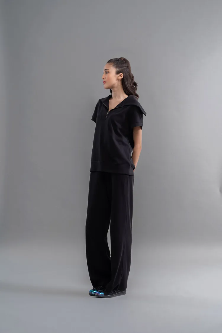 Snugknit Black Flared Pant