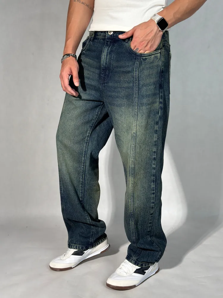 Blue Tinted Super Baggy Jeans