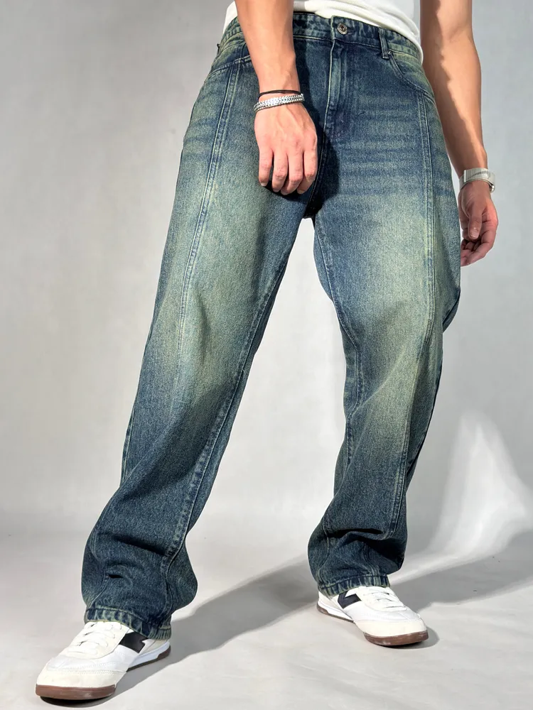 Blue Tinted Super Baggy Jeans