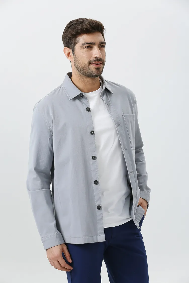 Cotton Tech Grey Weekday Shacket
