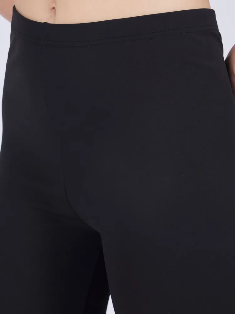 Black Basic Solid Leggings