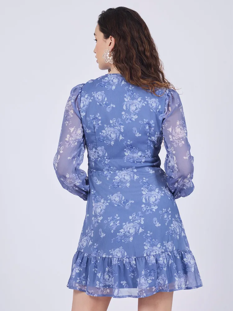 Blue Mini Aline Dress