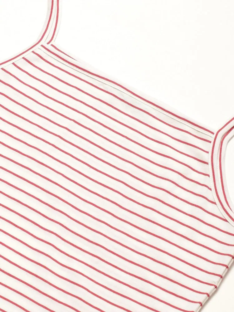 White Striped Cami Top
