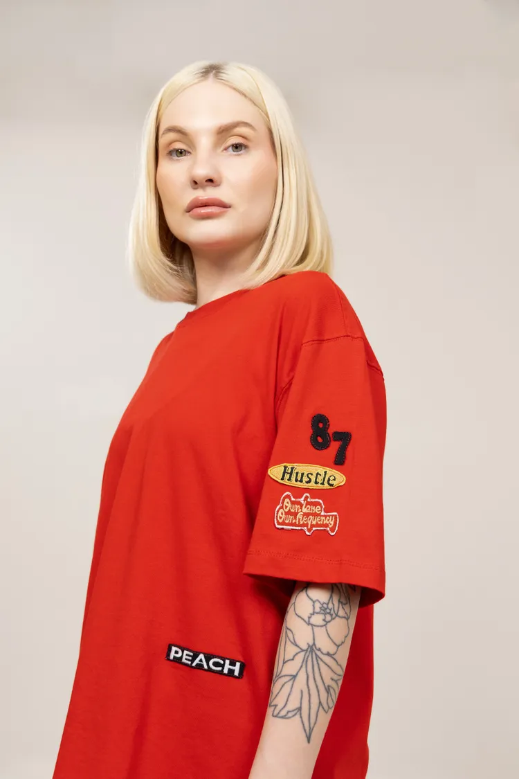 Founder's Tee Embroided Tshirt (Red)
