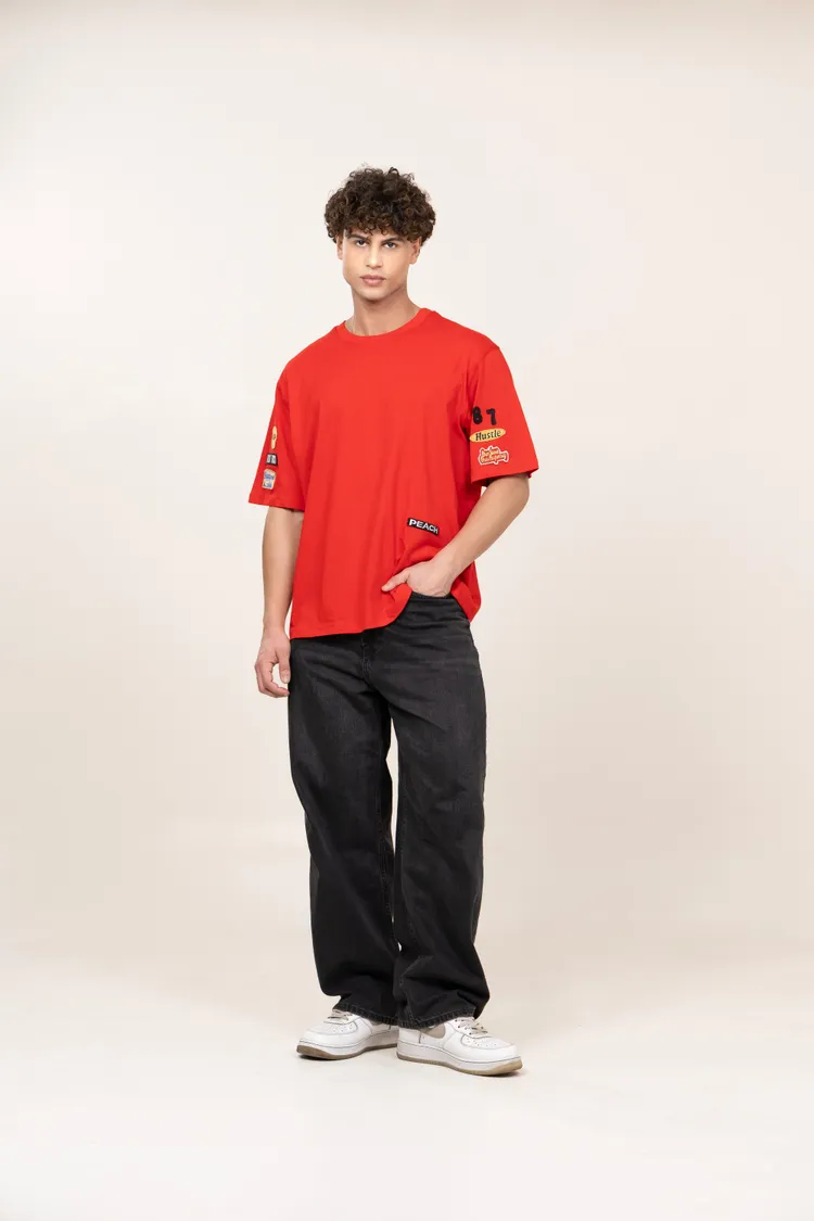 Founder's Tee Embroided Tshirt (Red)