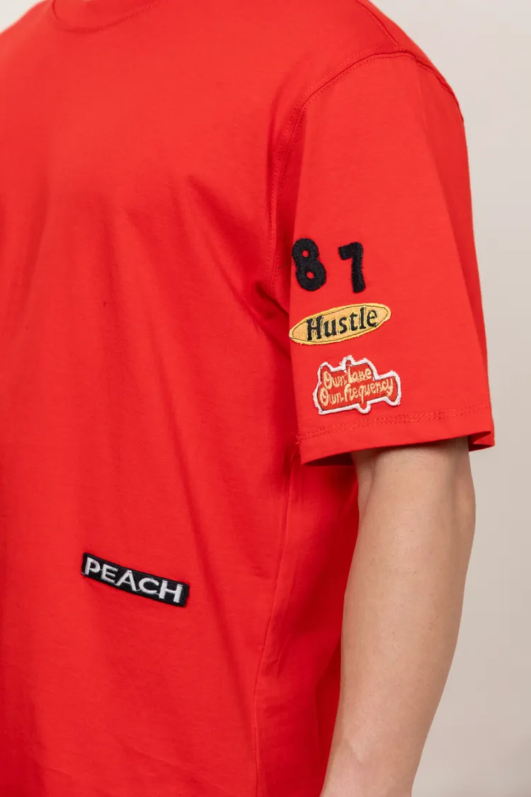 Founder's Tee Embroided Tshirt (Red)