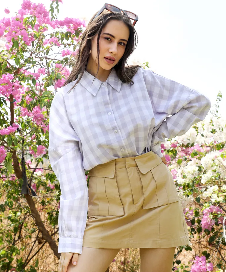 Tartan Plaid Boxy Shirt