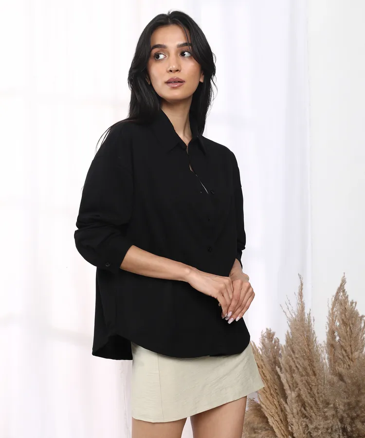 Solid Boxy Shirt