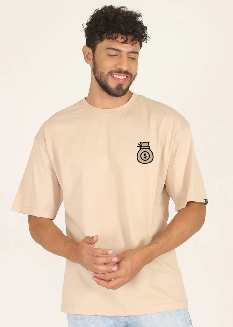 Hustle Men Oversized Printed T-Shirt