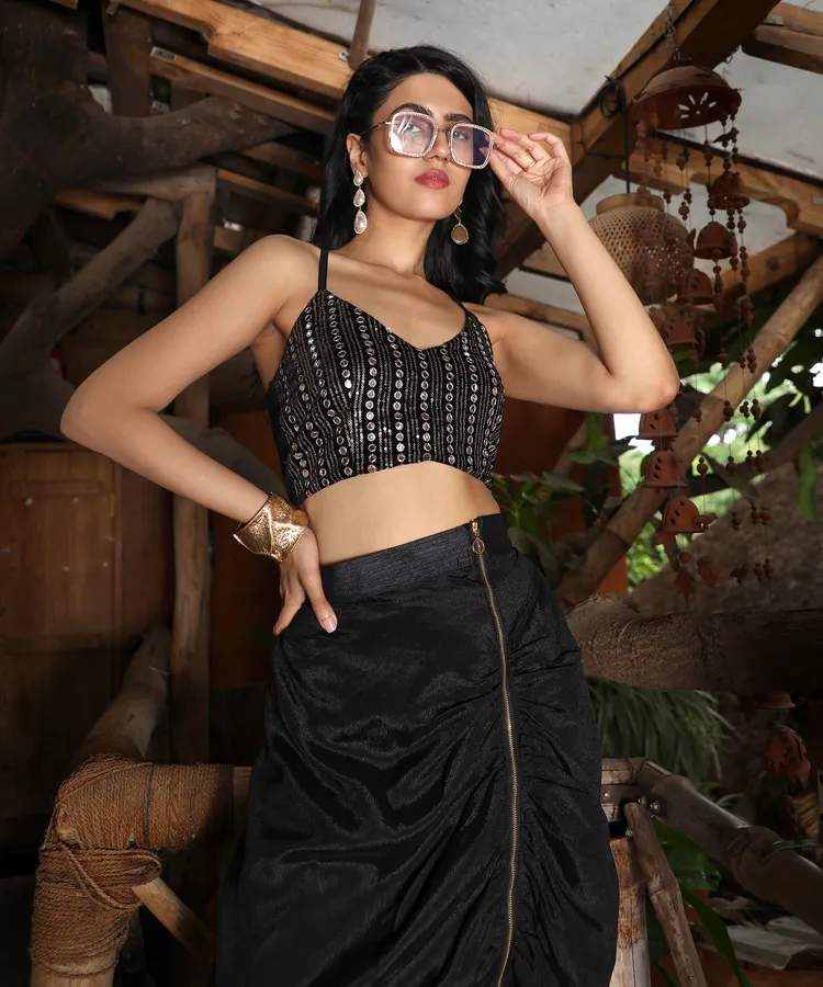 Embellished Draped Co-Ord Set