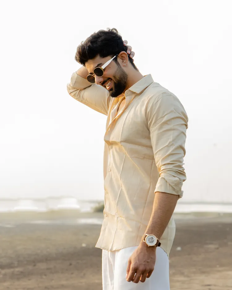 Cream Yellow Linen Shirt