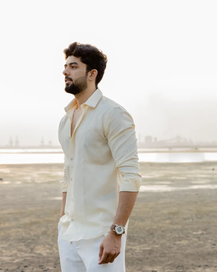 Lemon Yellow Linen Shirt