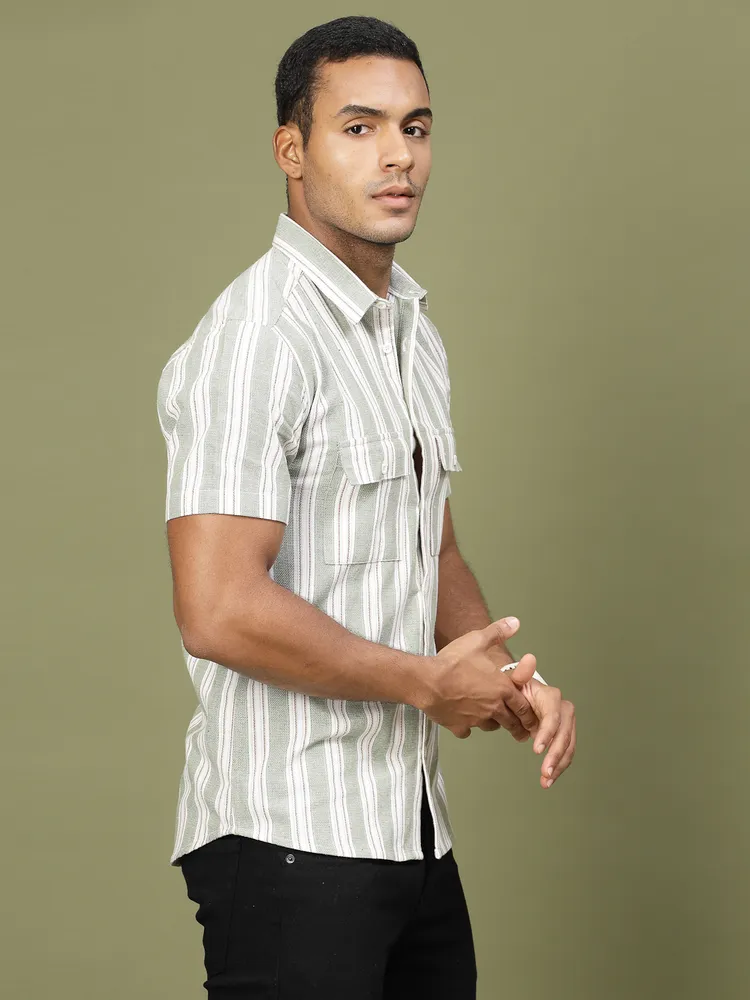 Striped Utility Shirt