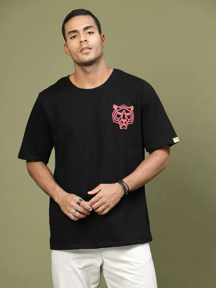 Rigo Men Terry Oversized Printed T-shirt
