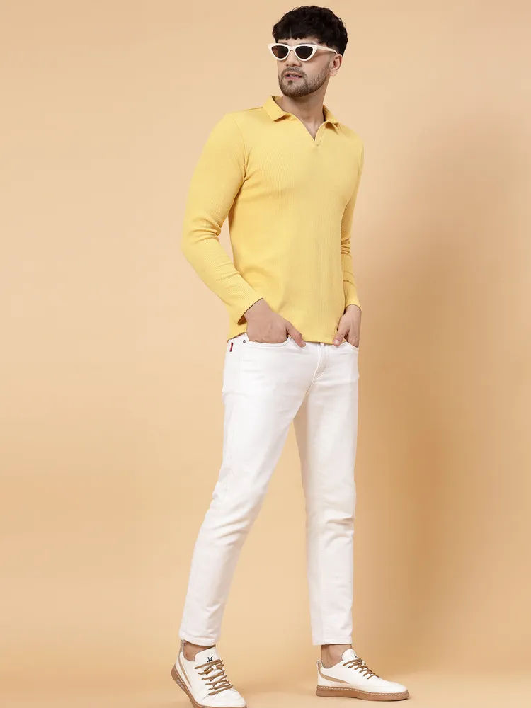 Rigo Men Waffle Knit Solid T-shirt