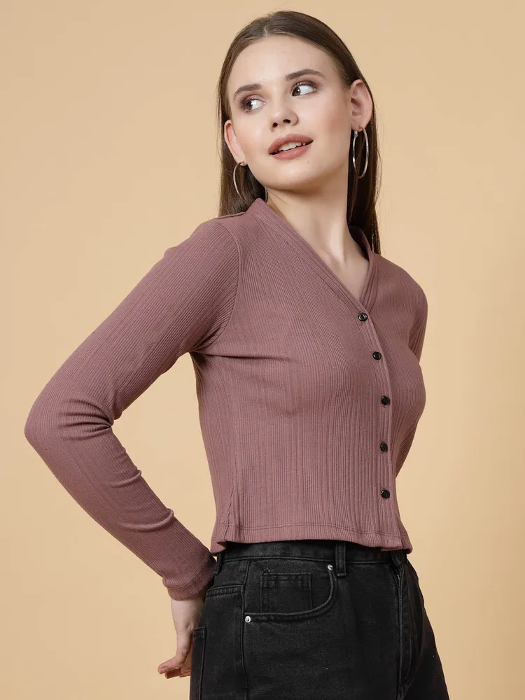 Rigo Women Rib Crop Top