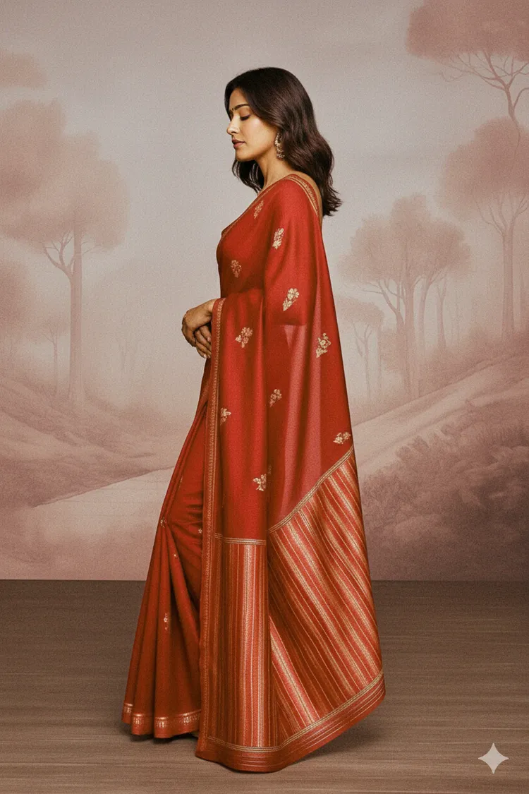 Heer Zari Red Saree