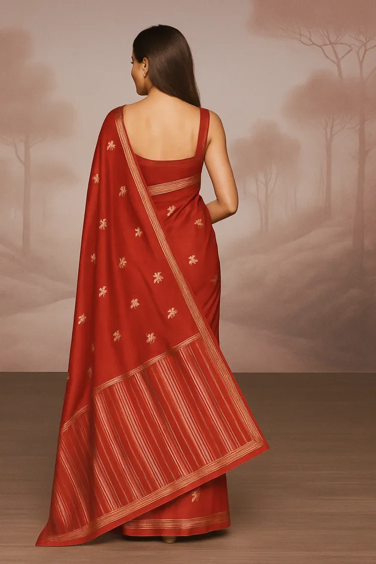 Heer Zari Red Saree