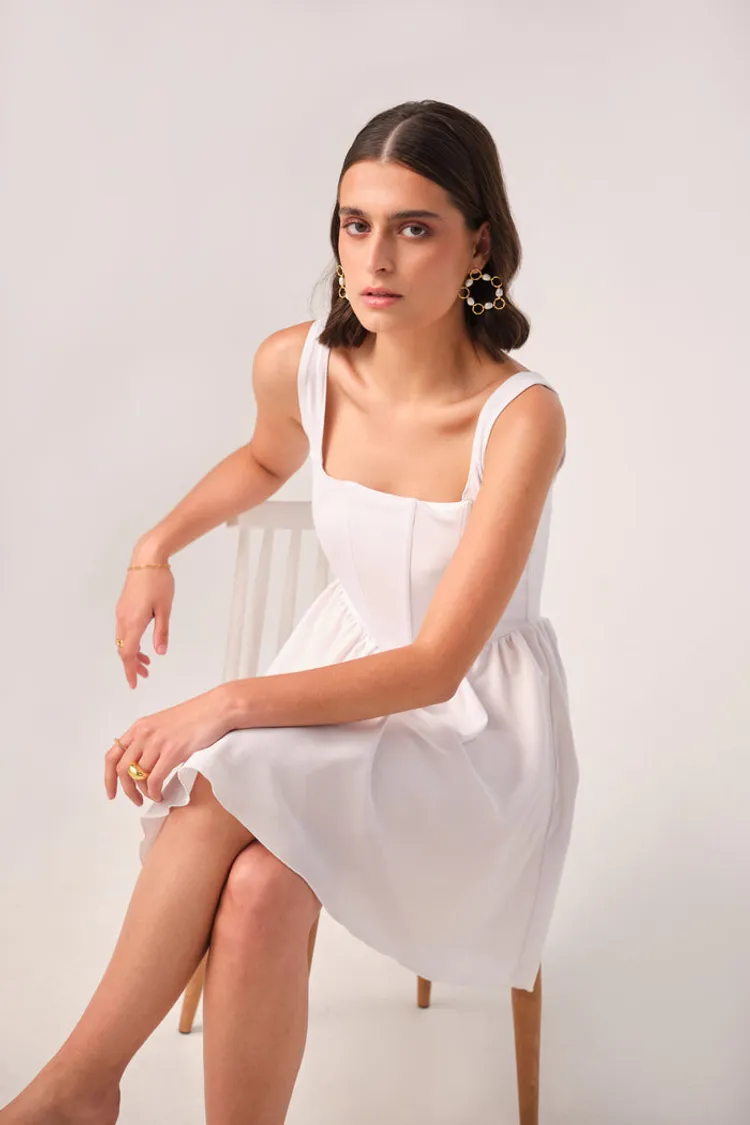 Corset Fit and Flare Mini Dress