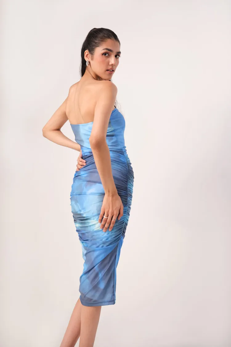 Mesh Bodycon Tube Dress Maxi