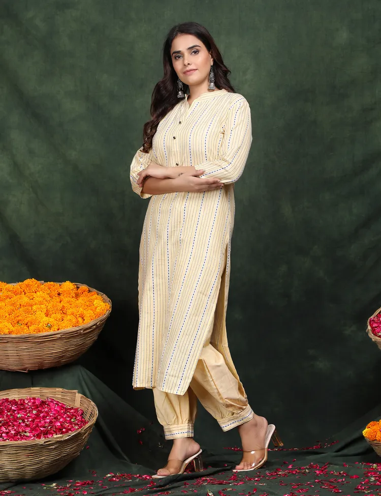 PREMIUM FLEX COTTON YELLOW SUIT 2 PC. SET