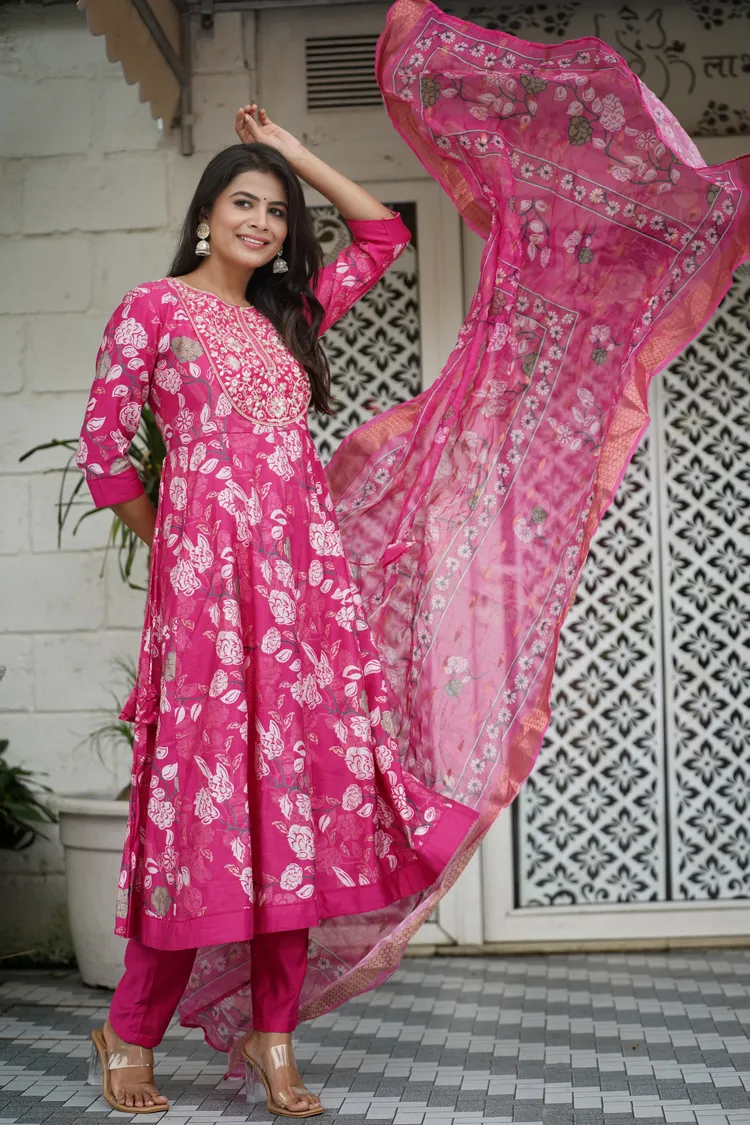 PREMIUM COTTON PINK SUIT 3 PC. SET