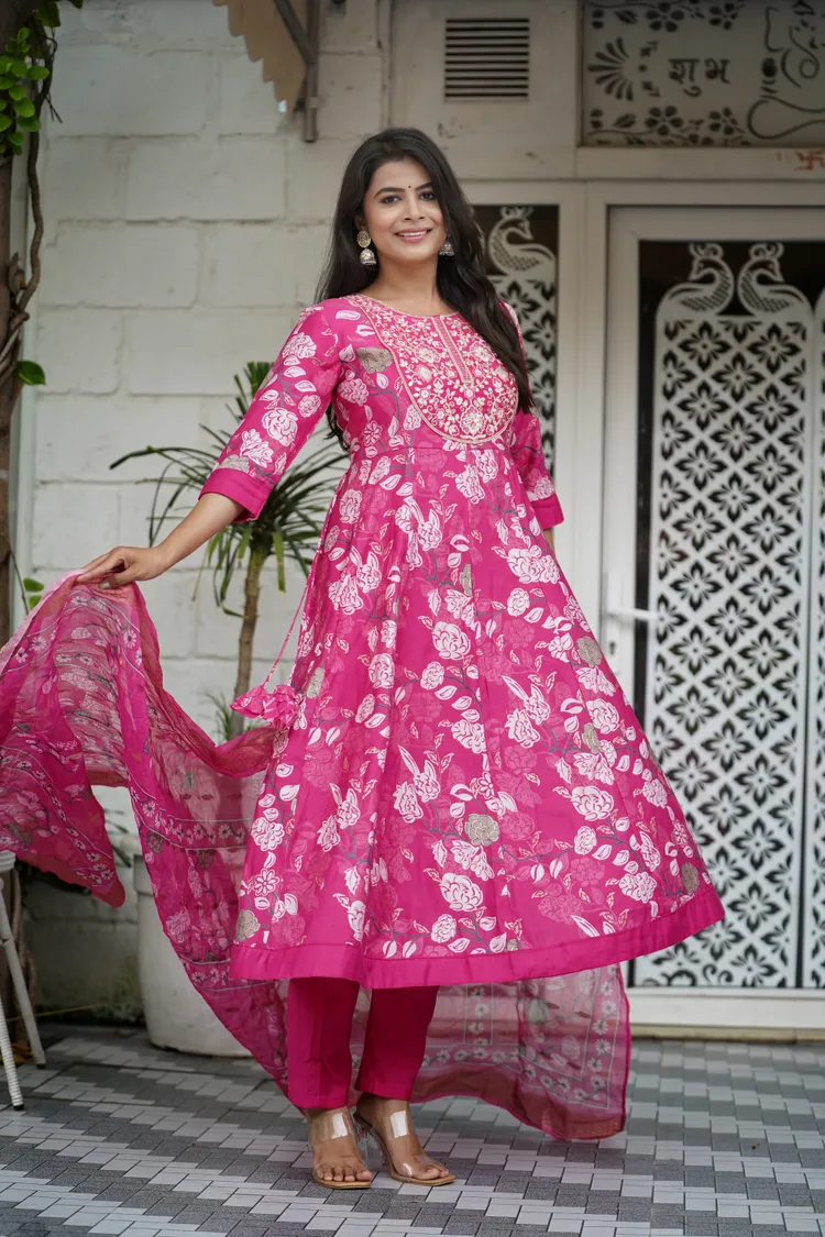 PREMIUM COTTON PINK SUIT 3 PC. SET