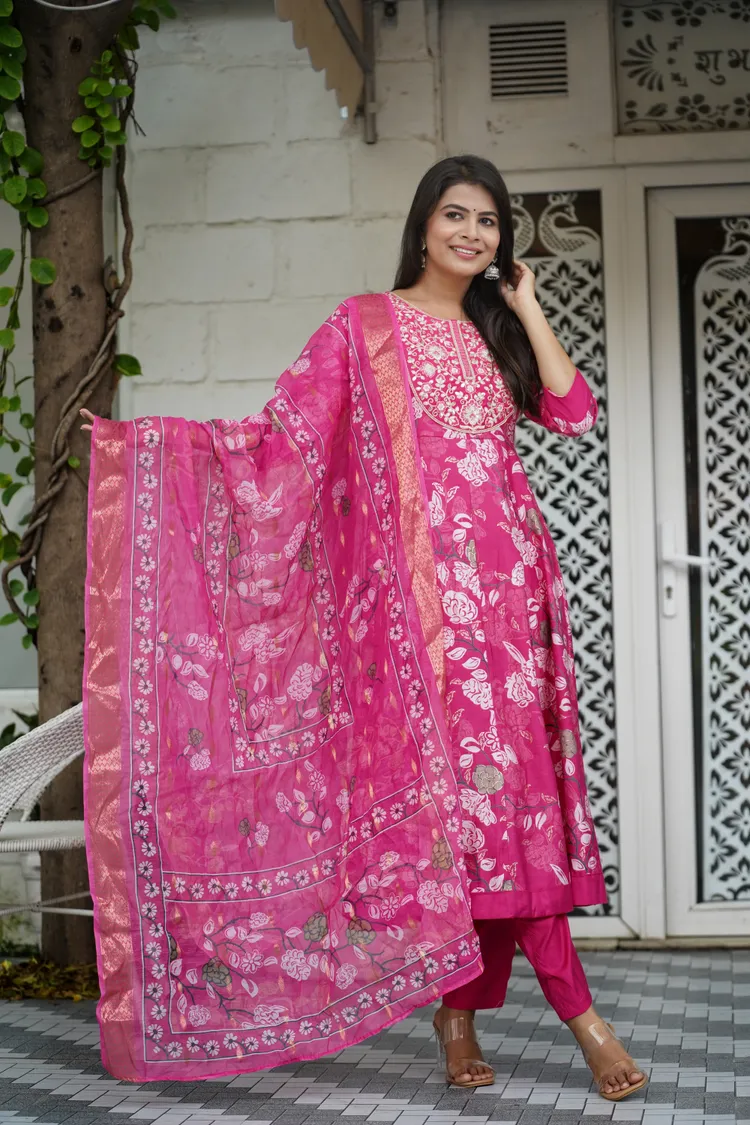 PREMIUM COTTON PINK SUIT 3 PC. SET