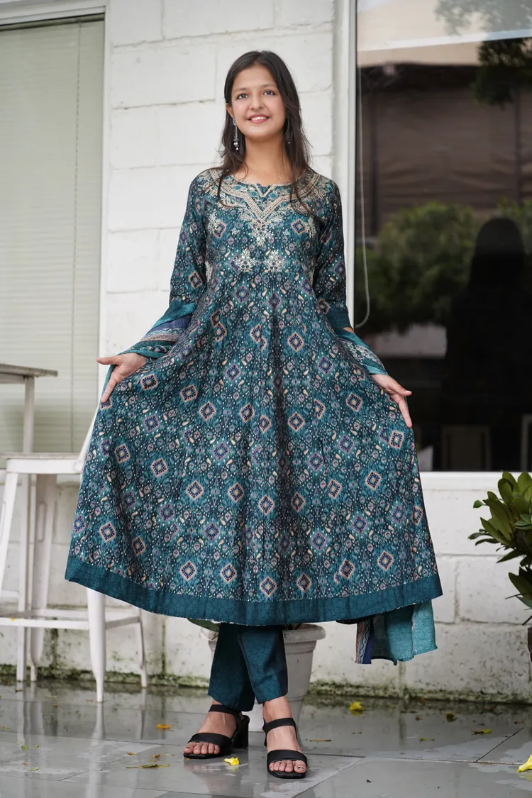 PREMIUM COTTON BLUE SUIT 3 PC. SET