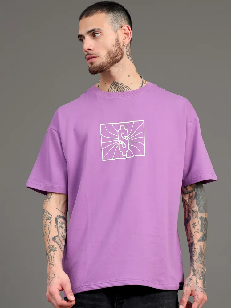 Oversized Graphic Round Neck T Shirt