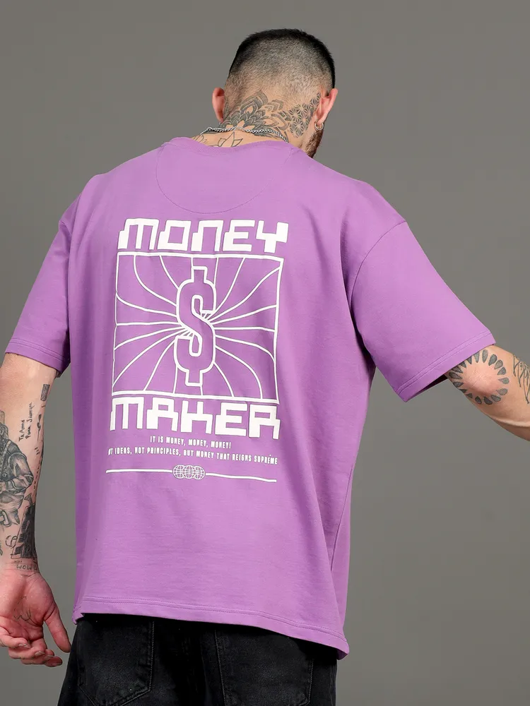 Oversized Graphic Round Neck T Shirt