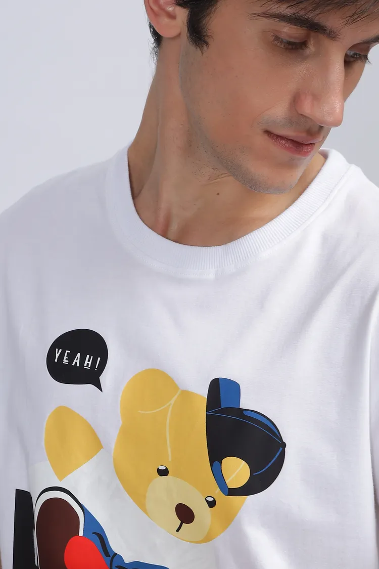 Regular Fit Graphic Round Neck T Shirt