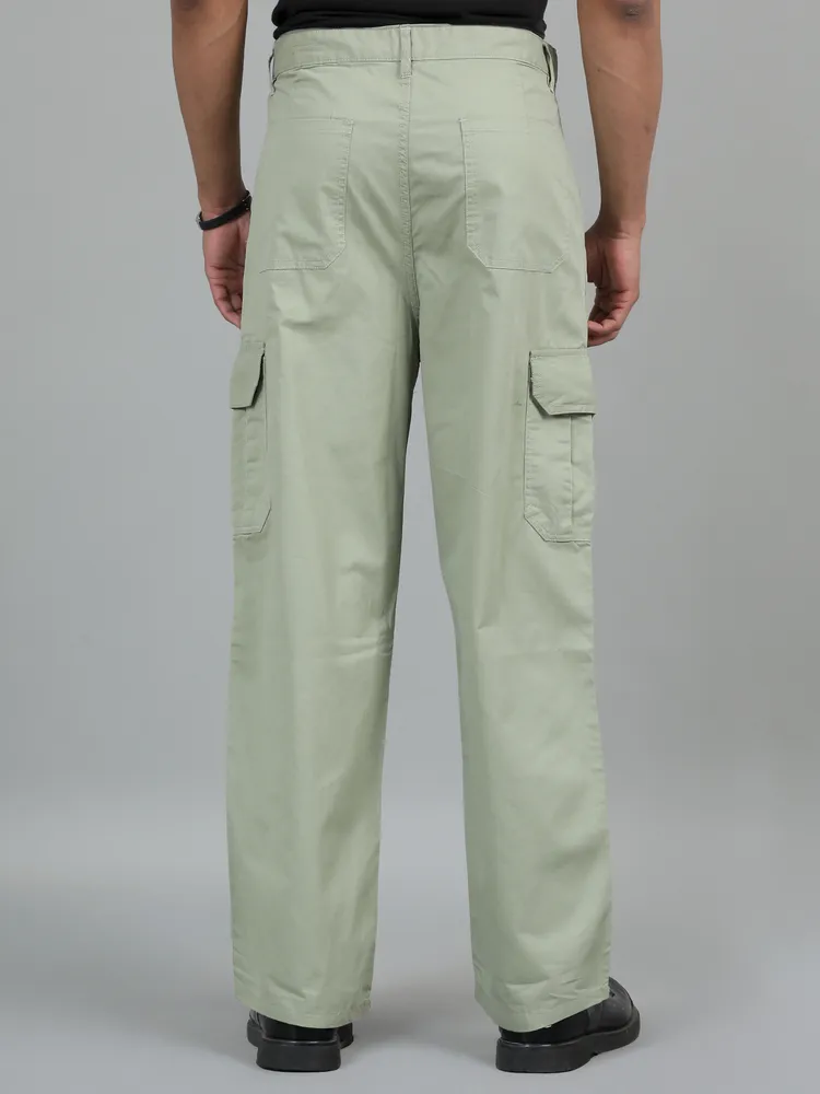 Baggy Fit Straight Leg Cargo Trousers