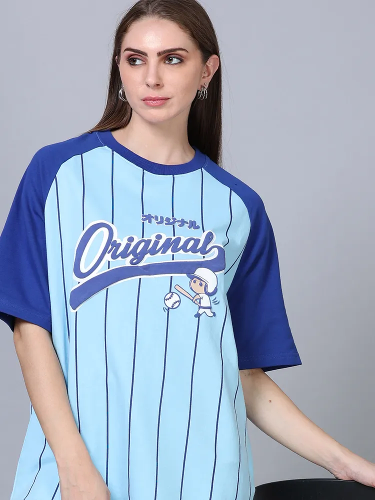 Oversized Graphic Round Neck T Shirt