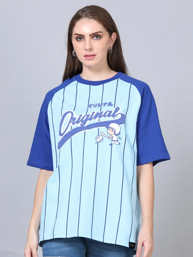 Oversized Graphic Round Neck T Shirt