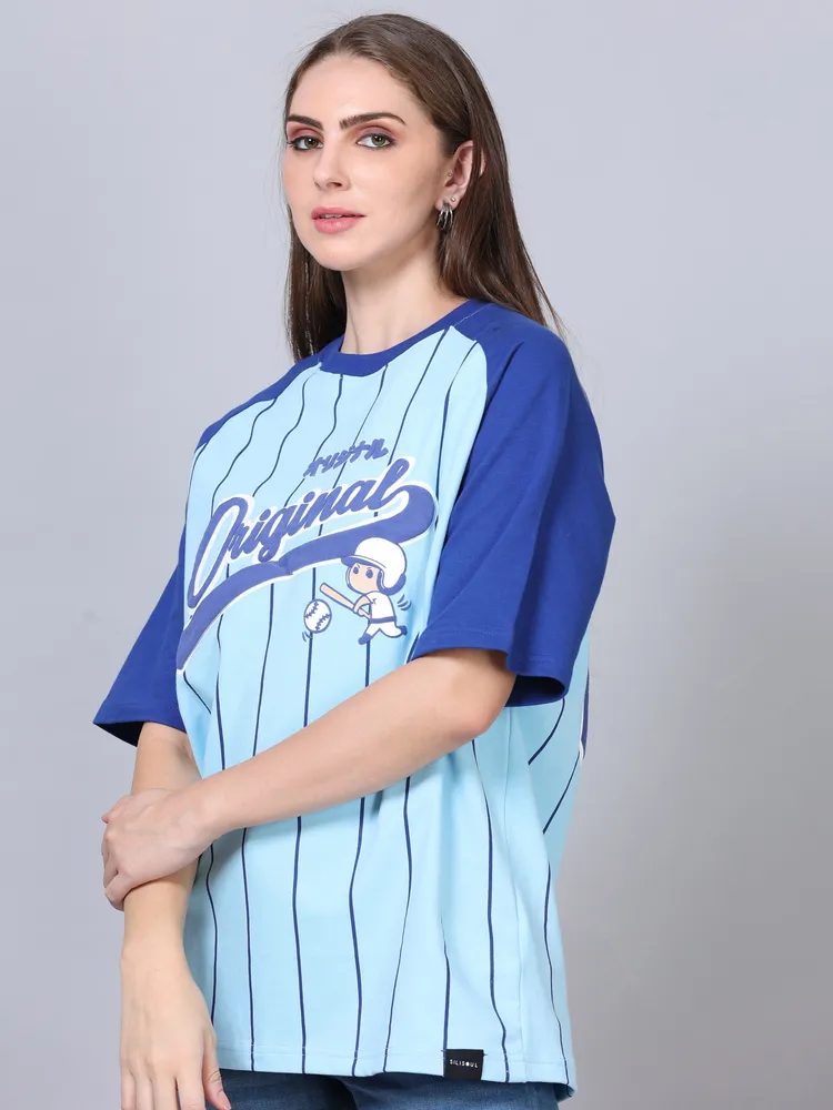 Oversized Graphic Round Neck T Shirt