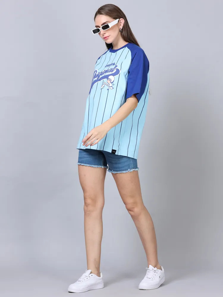 Oversized Graphic Round Neck T Shirt